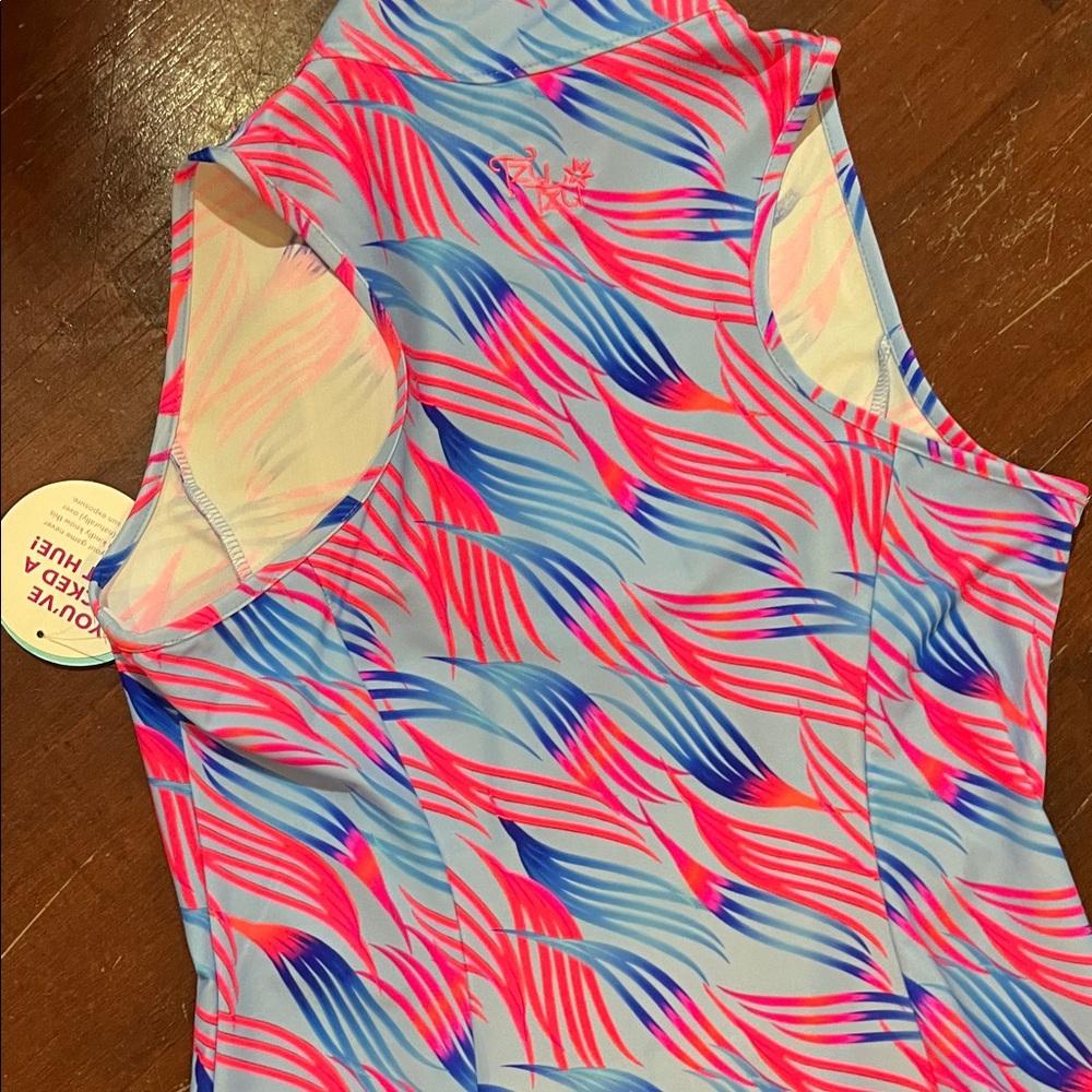 Tzu Tzu Vibrant Pink and Blue Dress - Picture 10 of 12